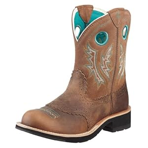 Ariat Women's Fatbaby Cowgirl Boot,Powder/Brown/Tan,6.5 B US
