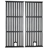 Music City Metals 63182 Matte Cast Iron Cooking Grid Replacement for Gas Grill Models Perfect Flame GSC3318 and Perfect Flame GSC3318N, Set of 2