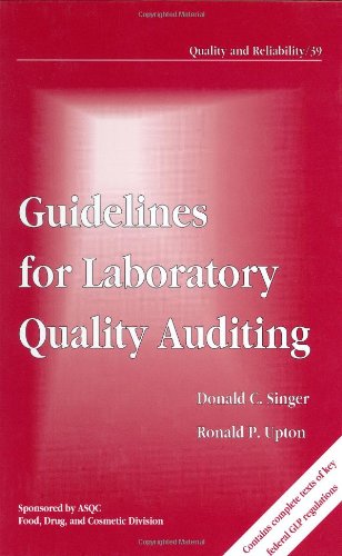 guidelines for laboratory quality auditing quality and reliability