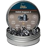 H&N Rabbit Magnum II .22 Cal, 24.69 Grains, Cylindrical with Round Nose, Solid, 200ct