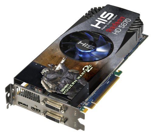HIS Radeon HD 5870 Turbo 1 GB 256 bit GDDR5 Eyefinity DisplayPort HDMI 2x DL-DVI HDCP PCI Express 2.1 X16 Video Card Retail RoHS H587FNT1GDG