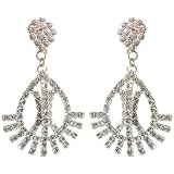 Pear Chandelier Hollywood Earrings - Clear