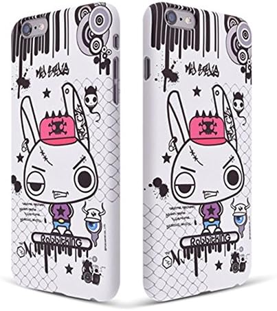 iPhone 6 Case, LEMANO FINGER &amp; RABBITKING 3D Hard Case - Rabbitking White