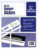 20 Blank Vinyl Bumper Stickers: Make Your Own in Any Inkjet Printer