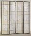 Kitchen & Housewares : New Floral Black Frame 4 Panel Room Divider Screen