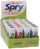 Xlear Spry Chewing Gum Tube Display, Assorted Flavors with Green Tea, 30-Count (Pack of 24)