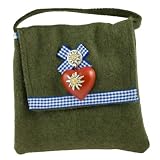 Alpenflüstern Lodentasche Grün (blau) - alpine Trachten-Accessoires und Trachtentaschen fürs Dirndl