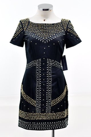 French Connection Black Beaded Dress