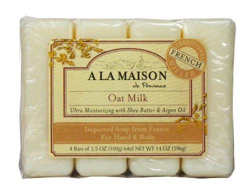A La Maison Soap Bars Value Pack, Oat Milk, 4 Count