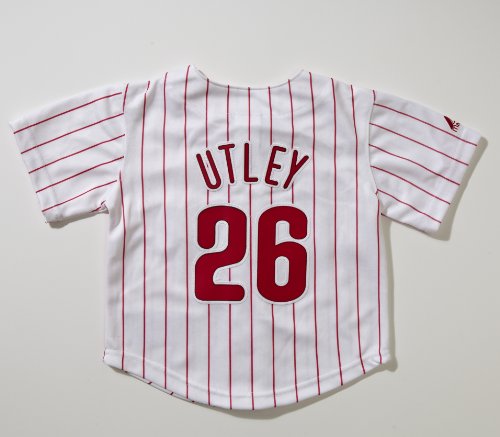Majestic Chase Utely Philadelphia Phillies Toddler Replica Jersey-White Pinstripe (7) at Amazon.com