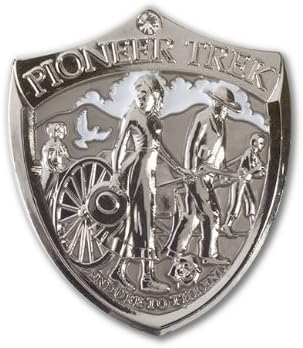 Pioneer Trek Shield Collectible Lapel Pin (Silver) or Tie Tac