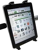 ChargerCity 360° Swivel Adjustment for New Apple iPad iPad 2 3 Kindle Fire Nook Color Universal Tablet Handle Bar Mic Microphone Stand Exercise Machine Shopping Cart Wheelchair Golf Push Cart Strap Lock Mount (Fits aany shape handle bar from .75″ to 1.5″)
