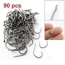 90PCS Sharp Metal Fish Hook Fishhook Fishing Tackle