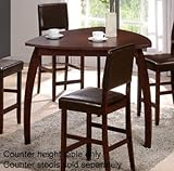 IMAGE OF Counter Height Dining Table with Triangular Top in Cherry Finish
