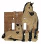 Buckskin Horse Double Switch Plate Cover