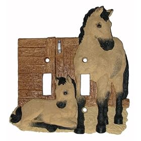 Buckskin Horse Double Switch Plate Cover