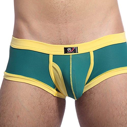 Etosell Men's Low rise Boxers Color Matched Underpants Briefs Shorts Underwear Green Tag XL
