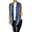 Fancy Sequins Wild Flower Double Layers Knitted Long Scarf - Various Colors