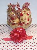 Gourmet Food : Scott's Cakes Small Time for Romance Cookie Basket with no Handle Heart Wrapping