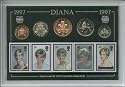 Princess Lady Diana Spencer Coin & Stamp Present Display Gift Set 1997