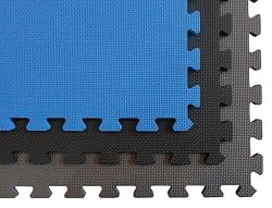 We Sell Mats 1/2" Thick High Quality Foam Interlocking Anti Fatigue Mat Charcoal Gray, Black, Blue with Borders