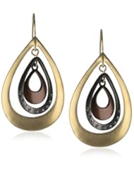Kenneth Cole New York Tri-Tone Orbital Drop Earrings