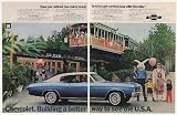1972 Chevy Chevelle Malibu Sport Coupe Six Flags 2-Page Print Ad