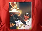Oakland Athletics Eric Chavez Autographed 8x10 Photo, Proof Photo of Eric Signing for Us.