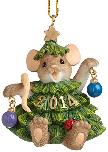 Enesco Charming Tails Gift 2014 Dated Ornament, 2.125-Inch Enesco Charming Tails Gift 2014 Dated Ornament, 2.125-Inch