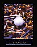 Character: Golf Tees Motivational Art Poster Print by Bruce