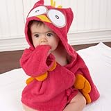 ベビーアスペン ピンクフクロウフード付きバスローブ 女の子用ピンクまるごとハッピーフクロウバスローブ,出産祝い,ギフト,プレゼント,babyaspen,バスタオル,タオルブランケット [並行輸入品]