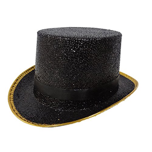 Top Hats for Adults - Shiny Tuxedo Hat for Men and Women - Costume Magician Hat