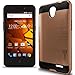 ZTE Maven 2 case, ZTE Prestige case, ZTE Sonata 3 case, CoverON® [Chrome Series] Faux Brushed Metal Hard Slim Fit Hybrid Protective Cover Case For ZTE Maven 2/ Prestige/ Sonata 3 - Rose Gold & Black