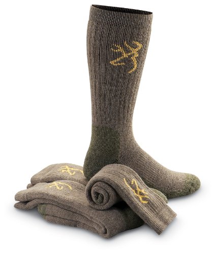 3 - Pk. Browning Merino Wool Blend Socks Taupe