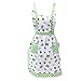 Sankuwen 1pc Women Home Kitchen Cooking Bow Print Pocket Apron