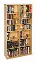 Atlantic 38435183 Oskar 544 CD/276 DVD/BluRay/Games Wood Cabinet (Maple)