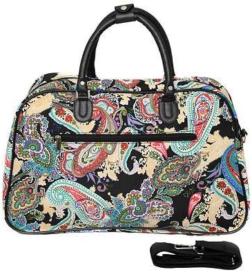 All-Seasons 21-Inch Carry-On Shoulder Tote Duffel Bag - Paisley