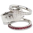 University of Alabama Logo Crystal Stacked Ring Set