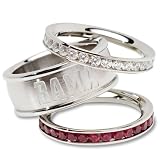 University of Alabama Logo Crystal Stacked Ring Set