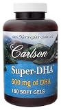Carlson Laboratories - Super-Dha, 500 mg, 180 softgels