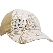 Chase Authentics Kyle Busch Ladies White-Khaki Checkered Past Adjustable Hat