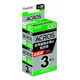 FUJIFILM �����l�K�t�C���� �l�I�p�� 100 ACROS 35mm 36�� 3�{ 135 ACROS 100 36EX 3SB