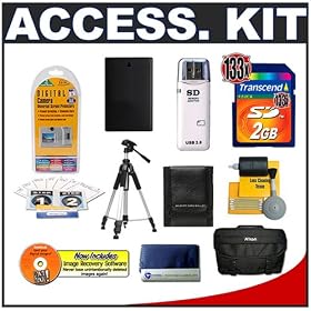 Click here to buy Transcend 2GB 133x SecureDigital (SD) Memory Card + Nikon SLR Gadget Bag + Spare EN-EL9... by Transcend.