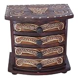 Textured-Top Curved Jewelry Chest