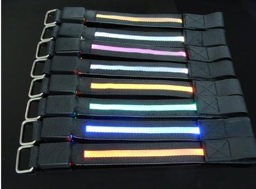 AISON(TM) Roadway Safety Flashing LED Armband Flexible Running Light Armband-(8 Color)-Orange