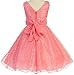 Flower Girl V-Neck Sleeveless Surplice Top All Lace Dress with Corsage