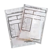 MMF Industries Cash Transmittal Bags, Self-Sealing with Permanent Adhesive, 6 x 9 Inches, Clear, 500 Bags - (236006920)