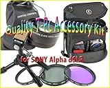 7-pc Accessory Kit w/Wide Angle for SONY Alpha and the 18-55mm +BONUS