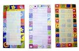 Inkology Patches Magnetic Memo Pad, 60 Sheets, Single Pad, Assorted Designs (723-4)