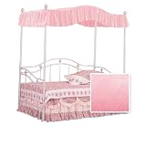 Bubblegum Pink Fantasy Eyelet Twin Sized Canopy Bed Fabric Top